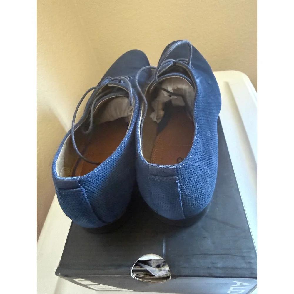 Aldo Clinttun Navy Blue Textured Oxford Dress Shoes Mens 10